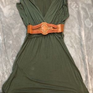 Olive green dress with belt from JCPenney‘s